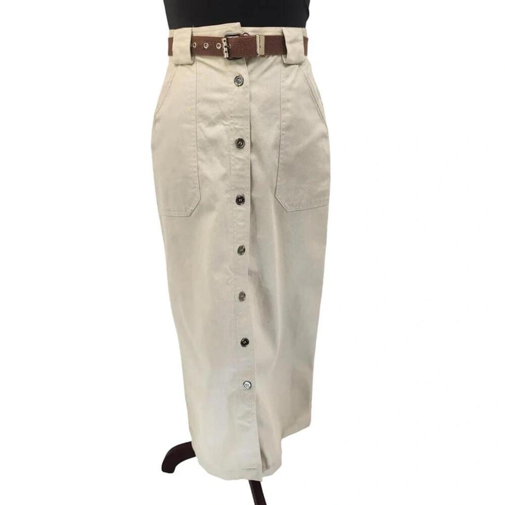 Liz Claiborne Vintage Chino Button Down Skirt 4